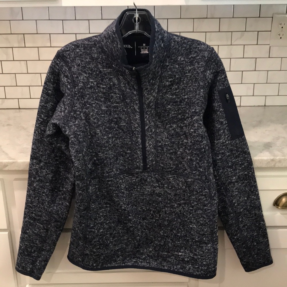 Antigua‎ Fortune Quarter Zip Pullover Womens Size M Navy Heather Sweater